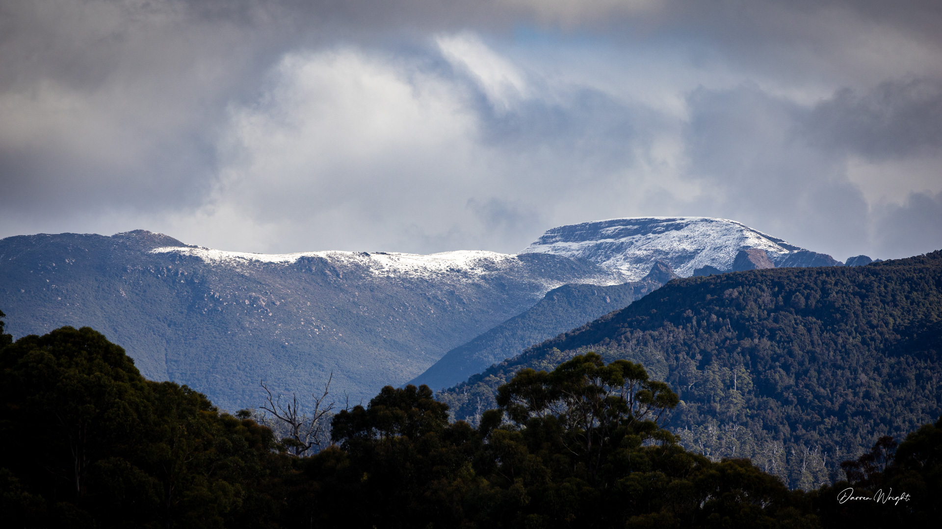 Snow in Southern Tasmania. Darren Wright Photography